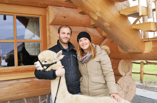 Nacht im Holzblockhaus & Alpaka Wanderung Raum Cham für 2 - 2