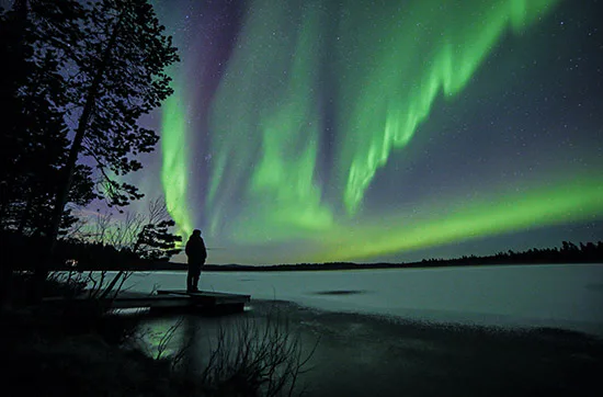 Übernachtung in der Glasdach-Hütte in Lappland für 2 - 6