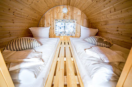 Übernachtung im Schlaffass am See Ostfriesland für 2 - 5