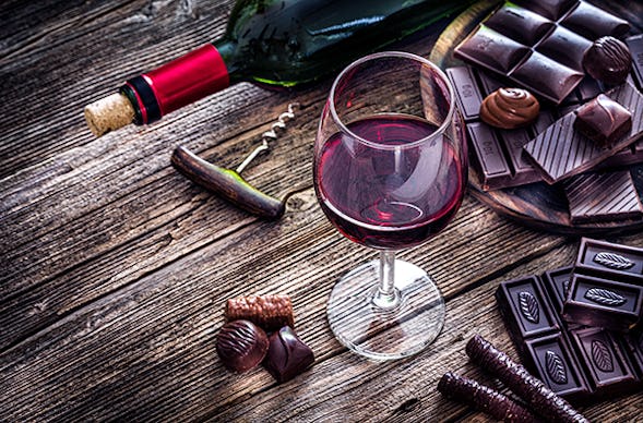 Wein & Schokoladen Tasting online für 2