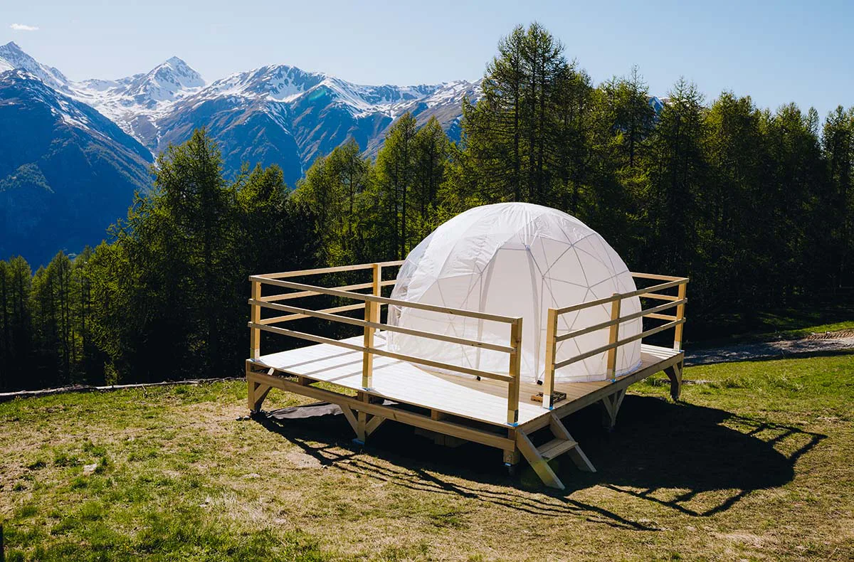 Bubble Übernachtung in der Bergfenster- Suite für 2 (1 Nacht) in Wallis - 2