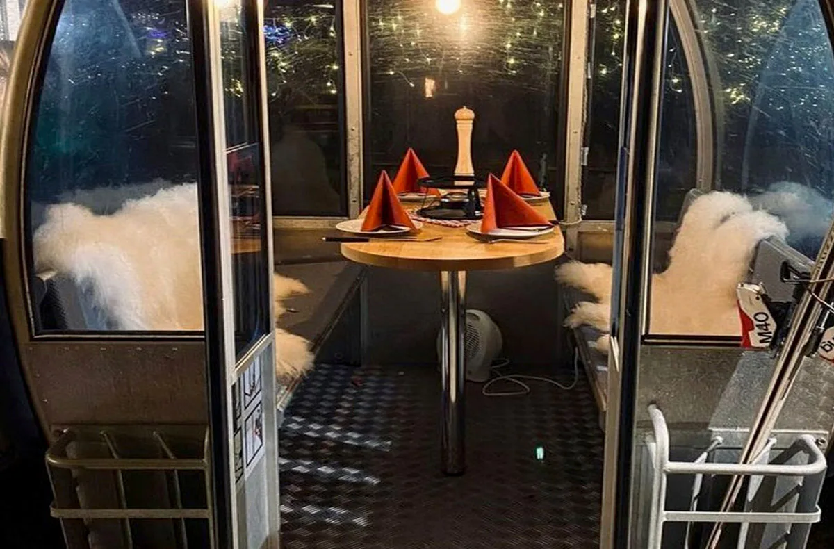 Fondue in der stehenden Skigondel Furth bei Landshut für 2 - 2