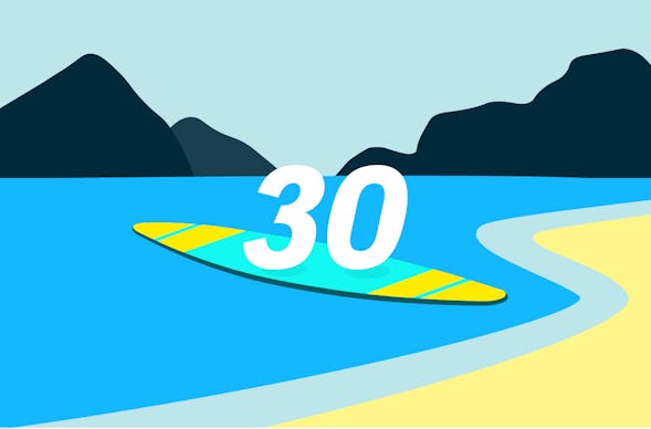 Flexibles Geschenk 30. Geburtstag (Insel)