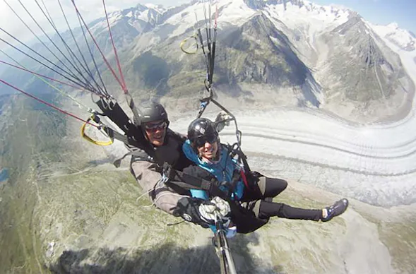 Gleitschirm-Tandemflug Fiesch (15 Min.)