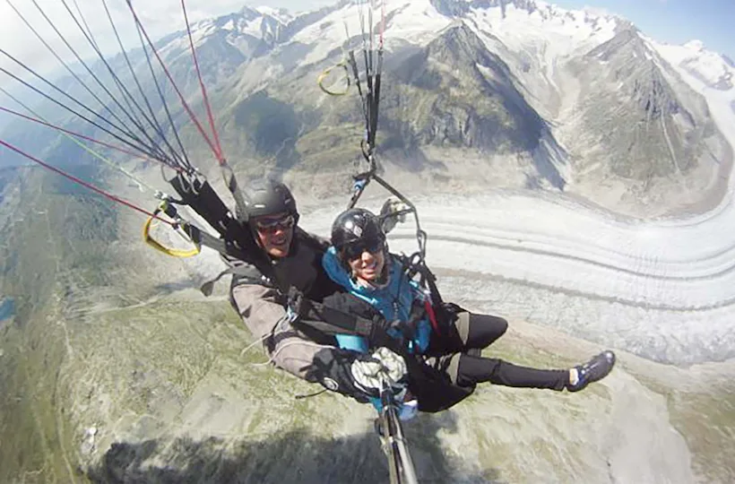 Gleitschirm-Tandemflug Fiesch (15 Min.)