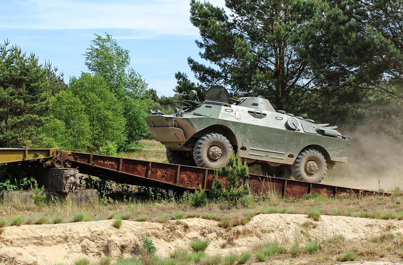 Radpanzer fahren Mahlwinkel