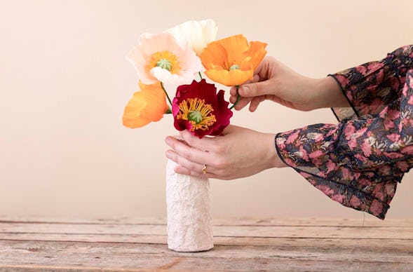 Papierblumen basteln