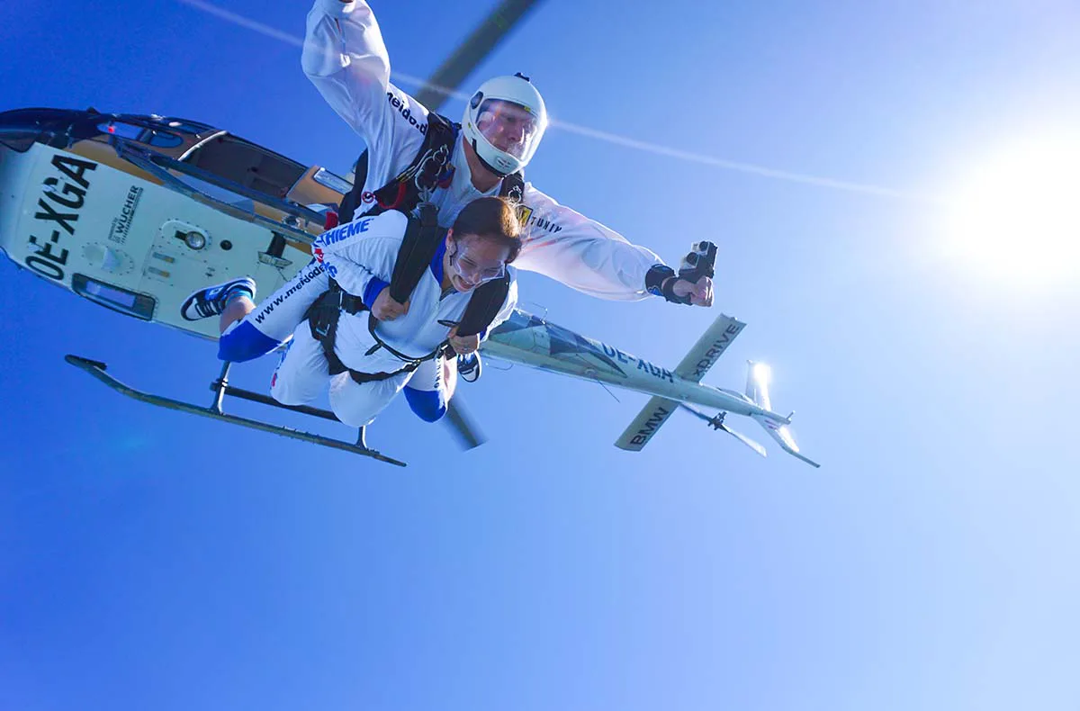 Tandemfallschirmsprung Mosbach aus Helikopter - 3