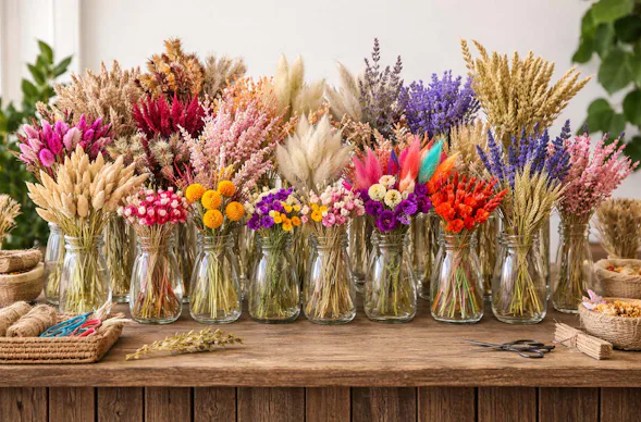 Trockenblumen Haarkranz selber machen München
