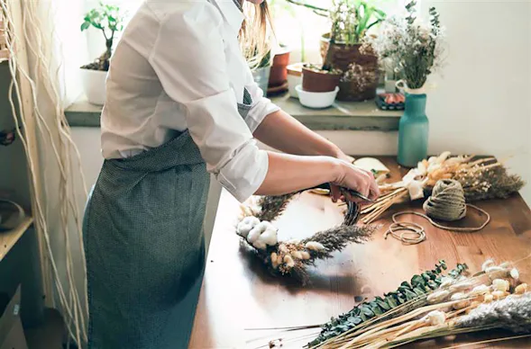 Trockenblumen Türkranz selber machen Neuburg a.d.Donau
